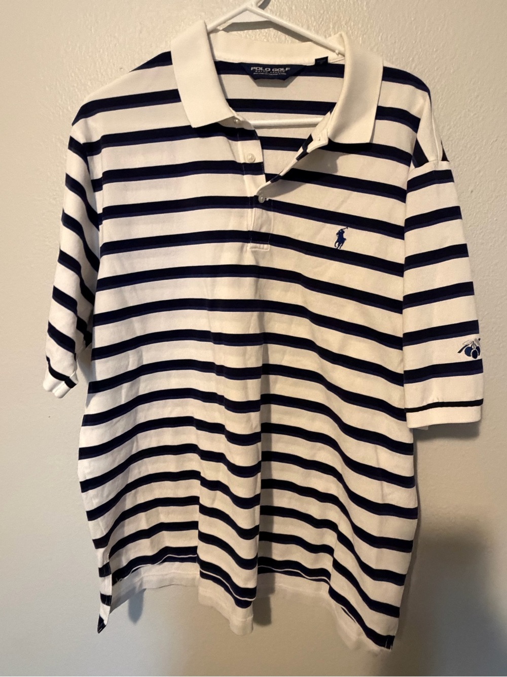 Polo by Ralph Lauren White & Navy Striped Polo Shirt